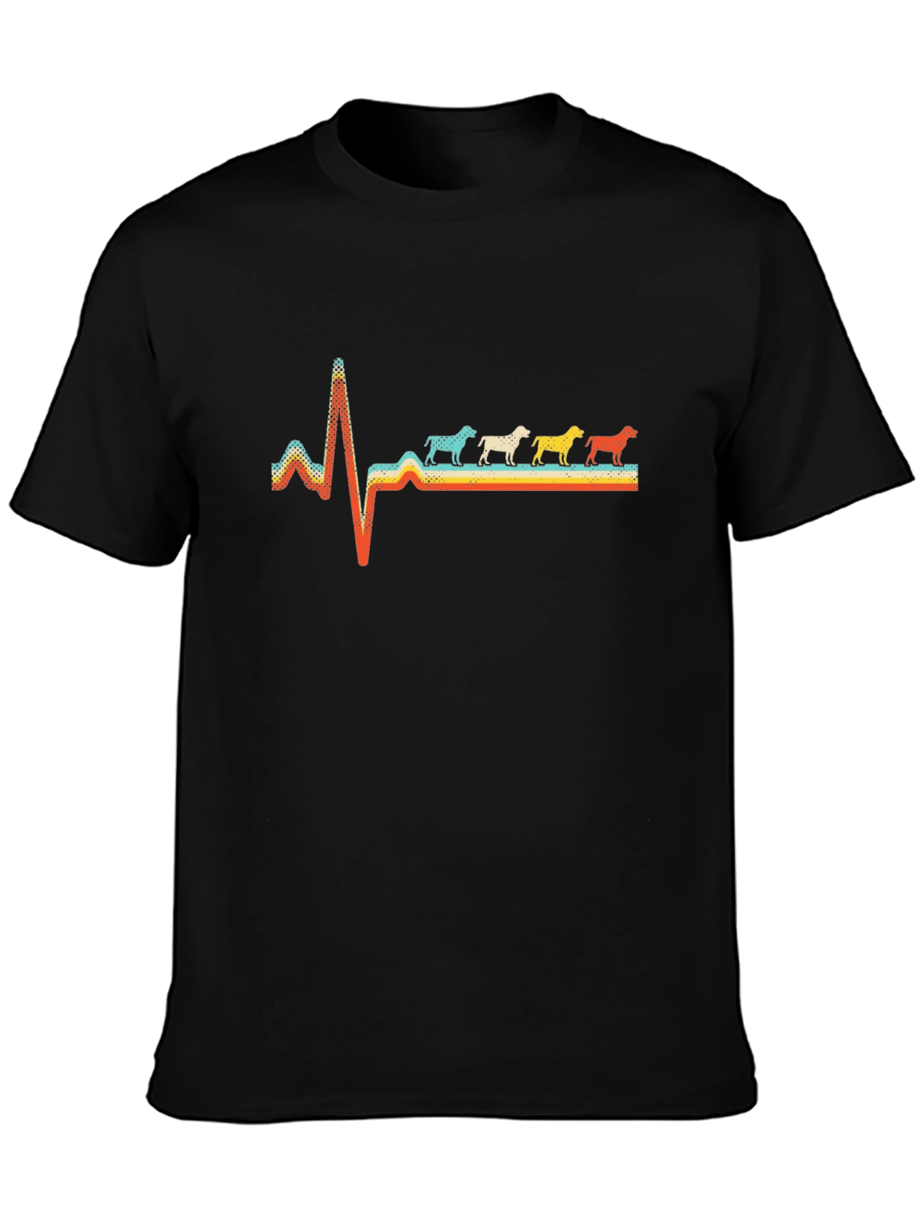 Retro Dog Breed Heartbeat Graphic Tee