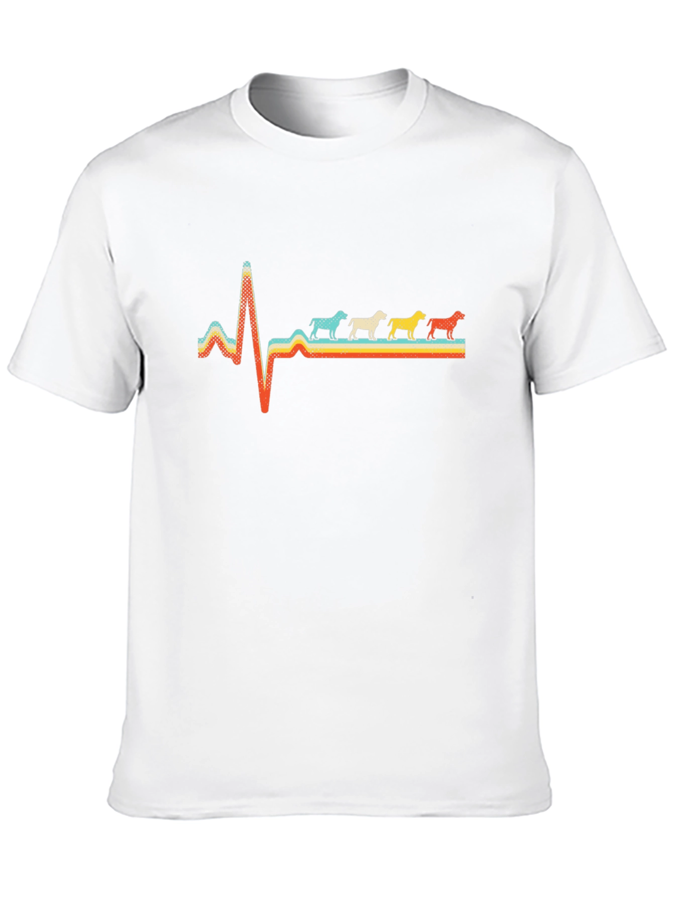 Retro Dog Breed Heartbeat Graphic Tee
