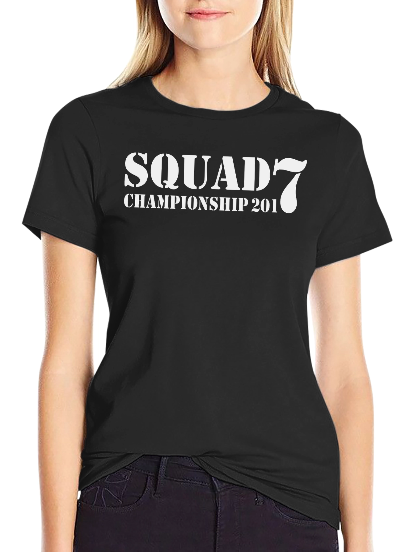 Squad 7 Championship Tee - Stylish Black T-Shirt