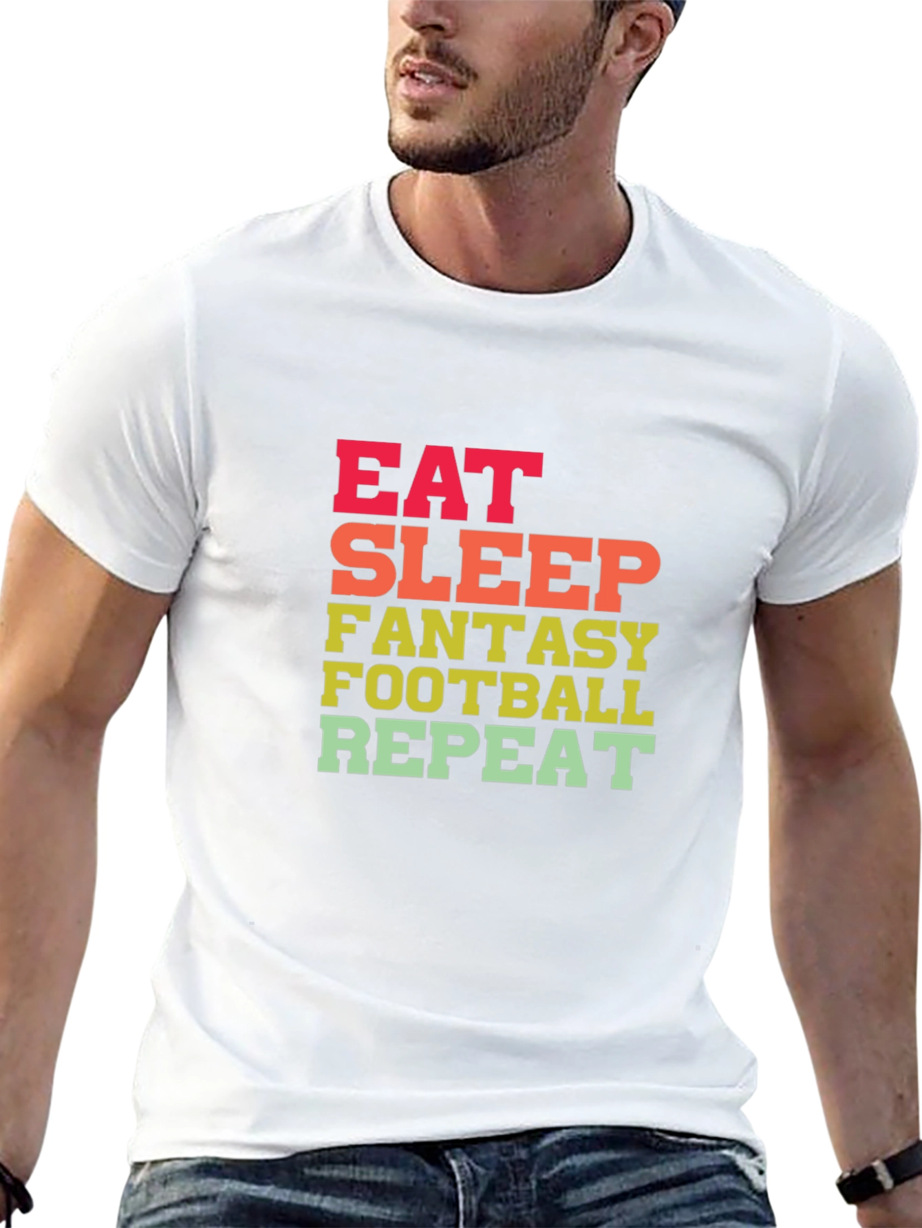 Eat Sleep Fantasy Football Repeat T-Shirt