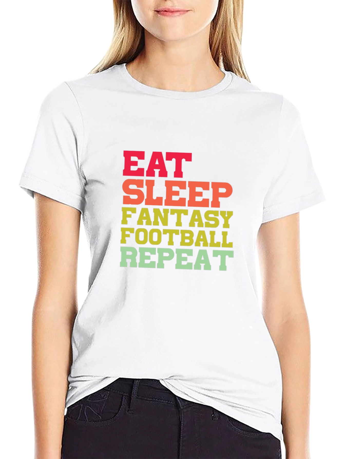 Eat Sleep Fantasy Football Repeat T-Shirt