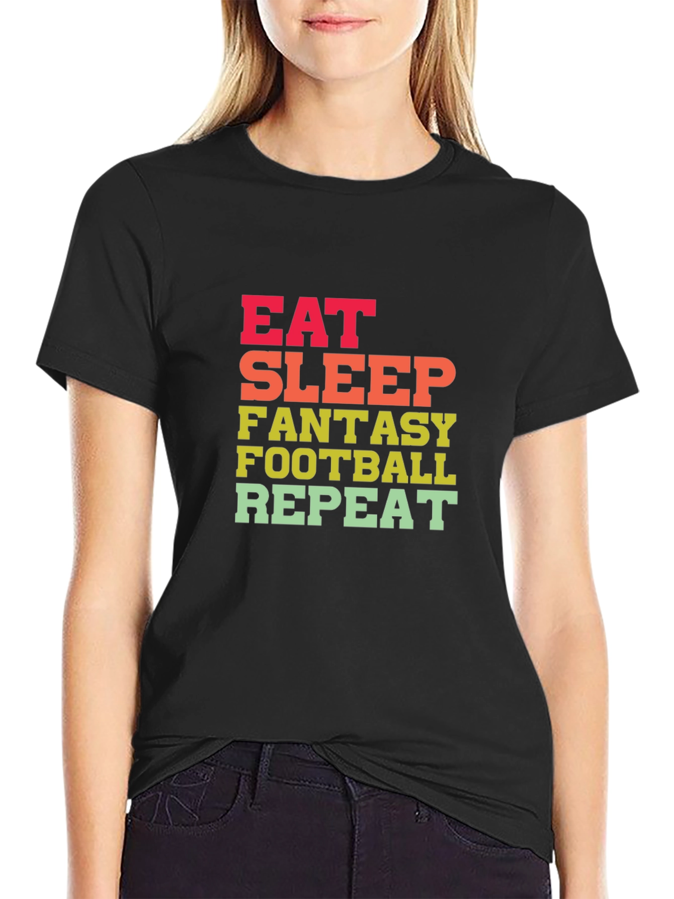 Eat Sleep Fantasy Football Repeat T-Shirt
