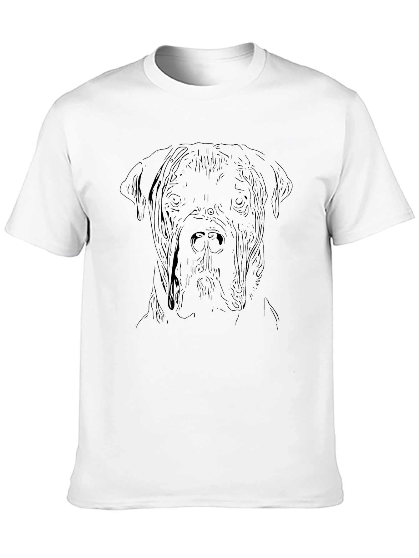 Dog Outline Black T-Shirt