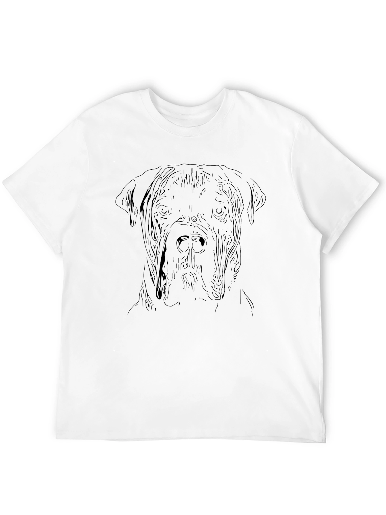 Dog Outline Black T-Shirt