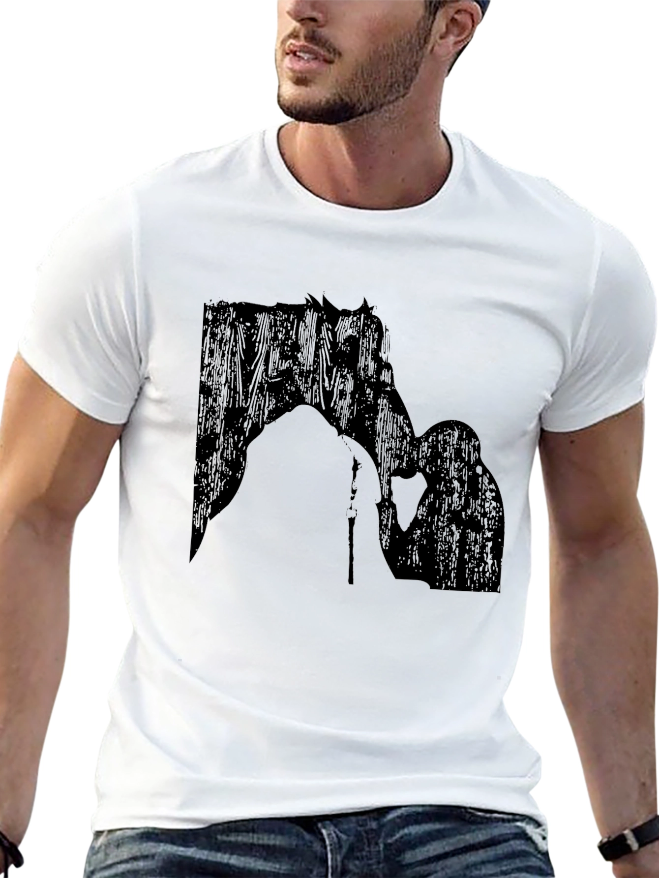 Horse & Rider Silhouette Black T-Shirt