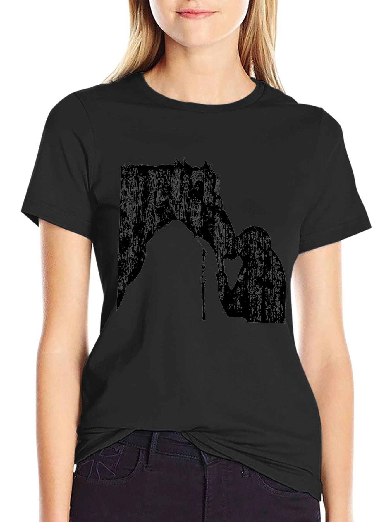 Horse & Rider Silhouette Black T-Shirt