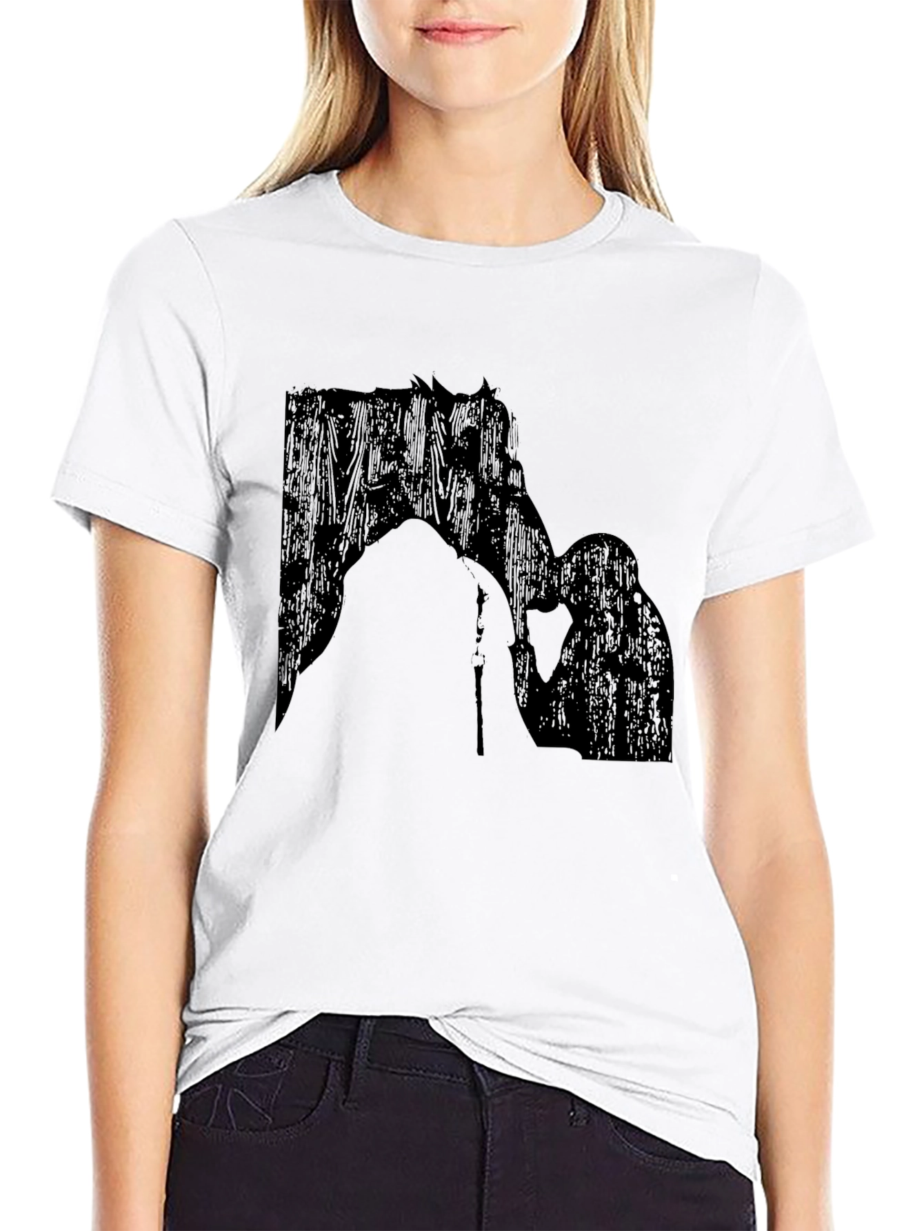 Horse & Rider Silhouette Black T-Shirt