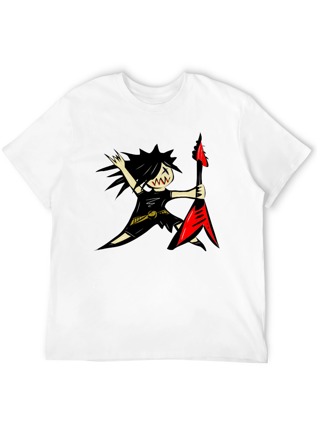 Cartoon Rocker T-Shirt - Fun Music Lover Tee