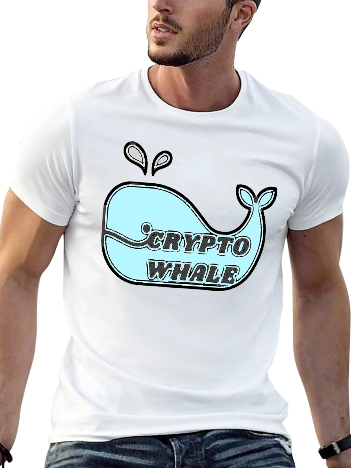 Crypto Whale T-Shirt - Black Cotton Tee
