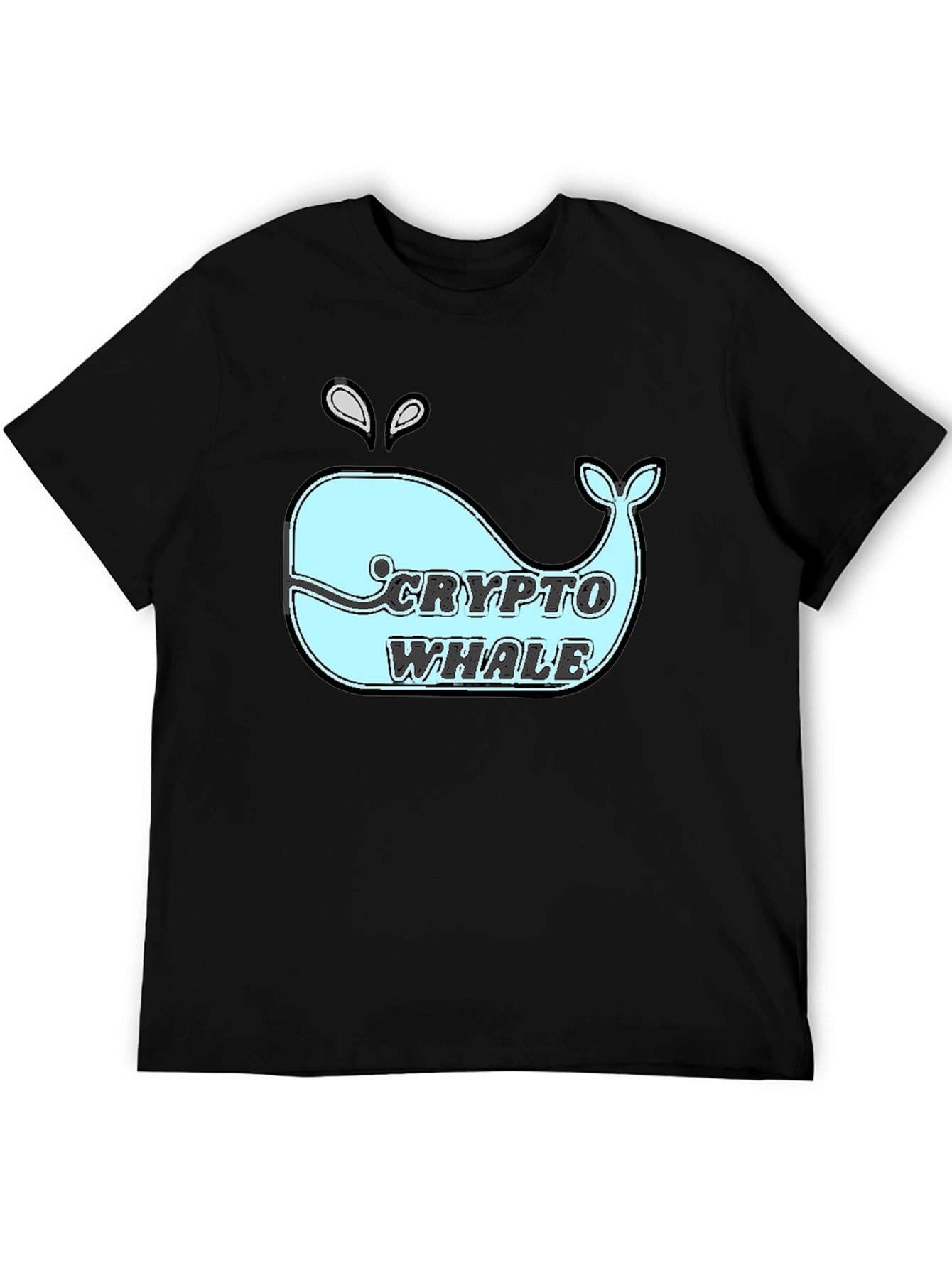 Crypto Whale T-Shirt - Black Cotton Tee