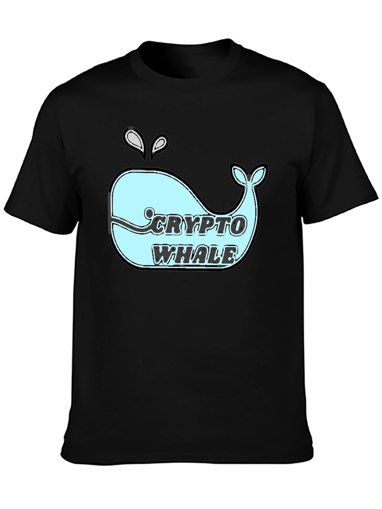 Crypto Whale T-Shirt - Black Cotton Tee