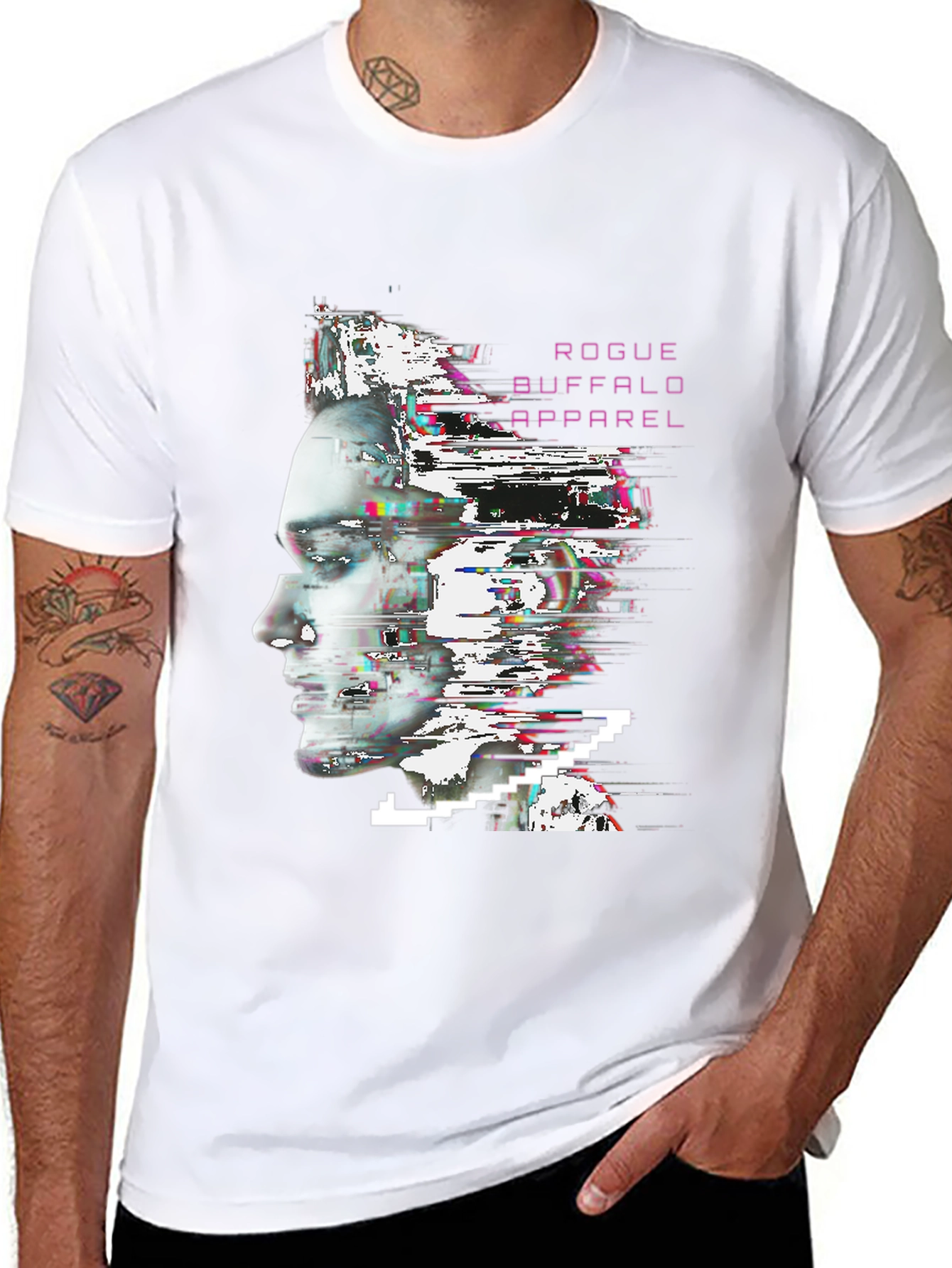 Rogue Buffalo Apparel Glitch Portrait T-Shirt