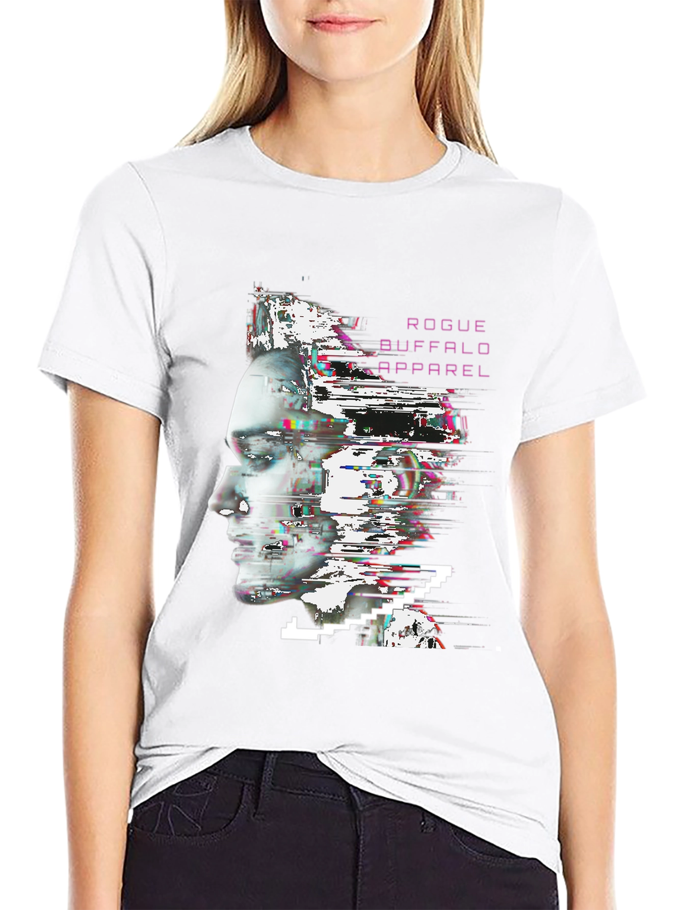 Rogue Buffalo Apparel Glitch Portrait T-Shirt