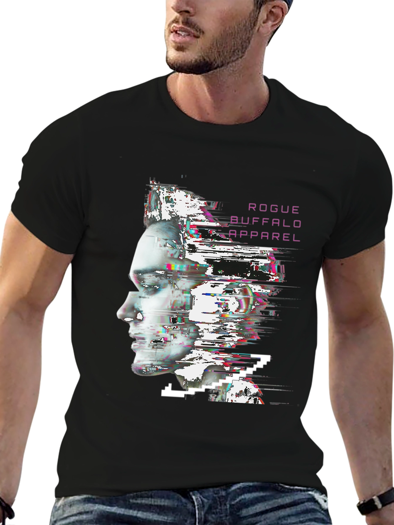 Rogue Buffalo Apparel Glitch Portrait T-Shirt