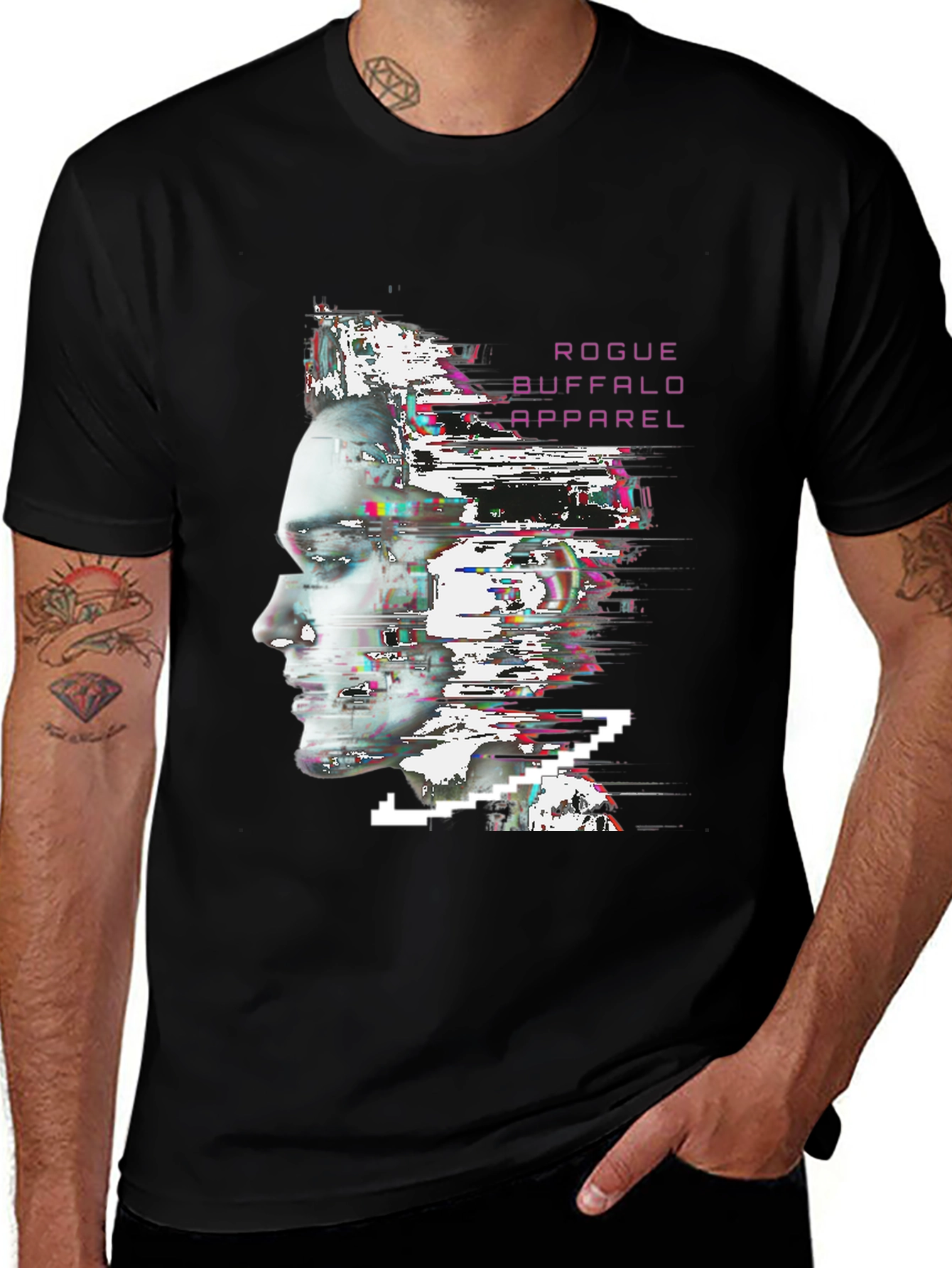Rogue Buffalo Apparel Glitch Portrait T-Shirt