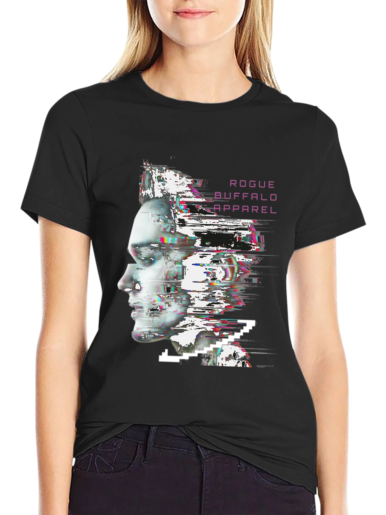 Rogue Buffalo Apparel Glitch Portrait T-Shirt