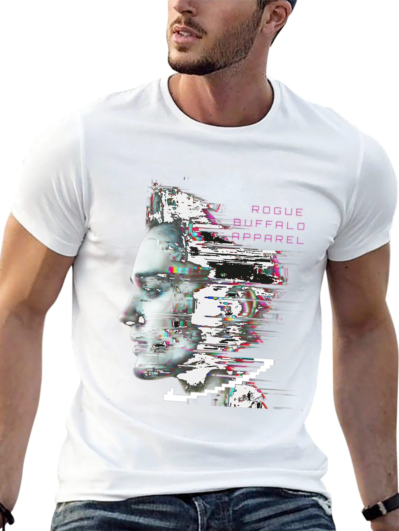 Rogue Buffalo Apparel Glitch Portrait T-Shirt