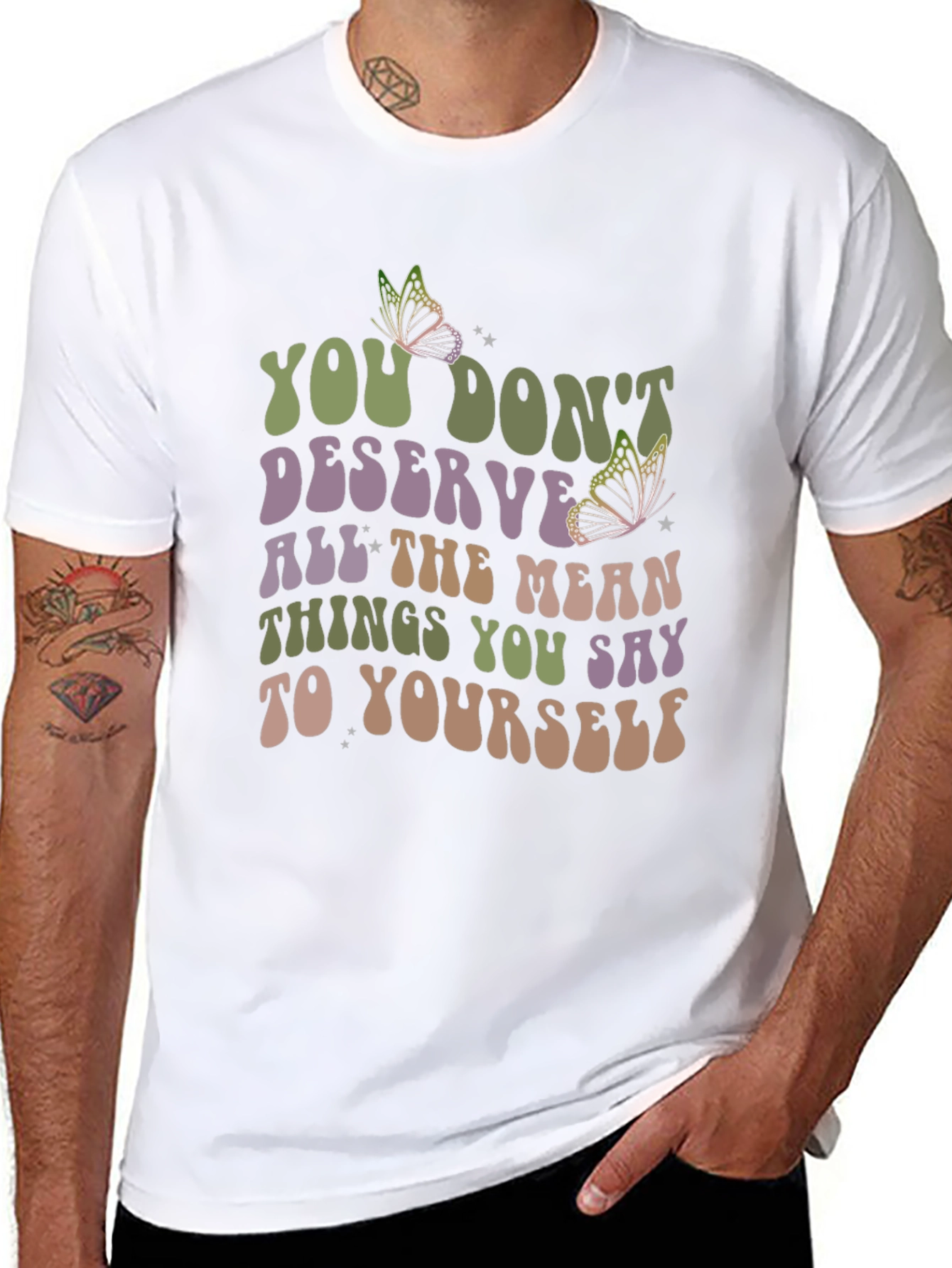 Inspirational Butterfly Graphic T-Shirt