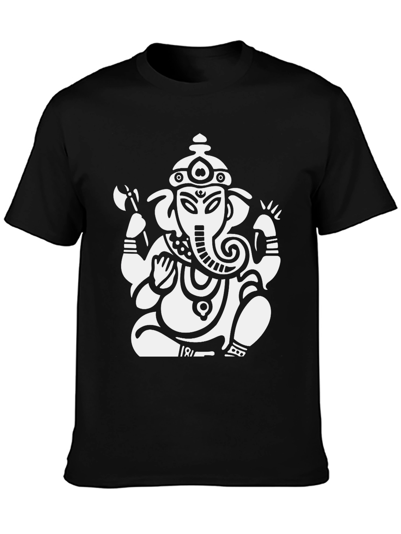 Ganesha Graphic Black T-Shirt - Hindu God Print