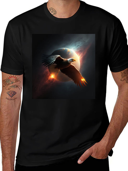 Eagle Space Graphic Black T-Shirt