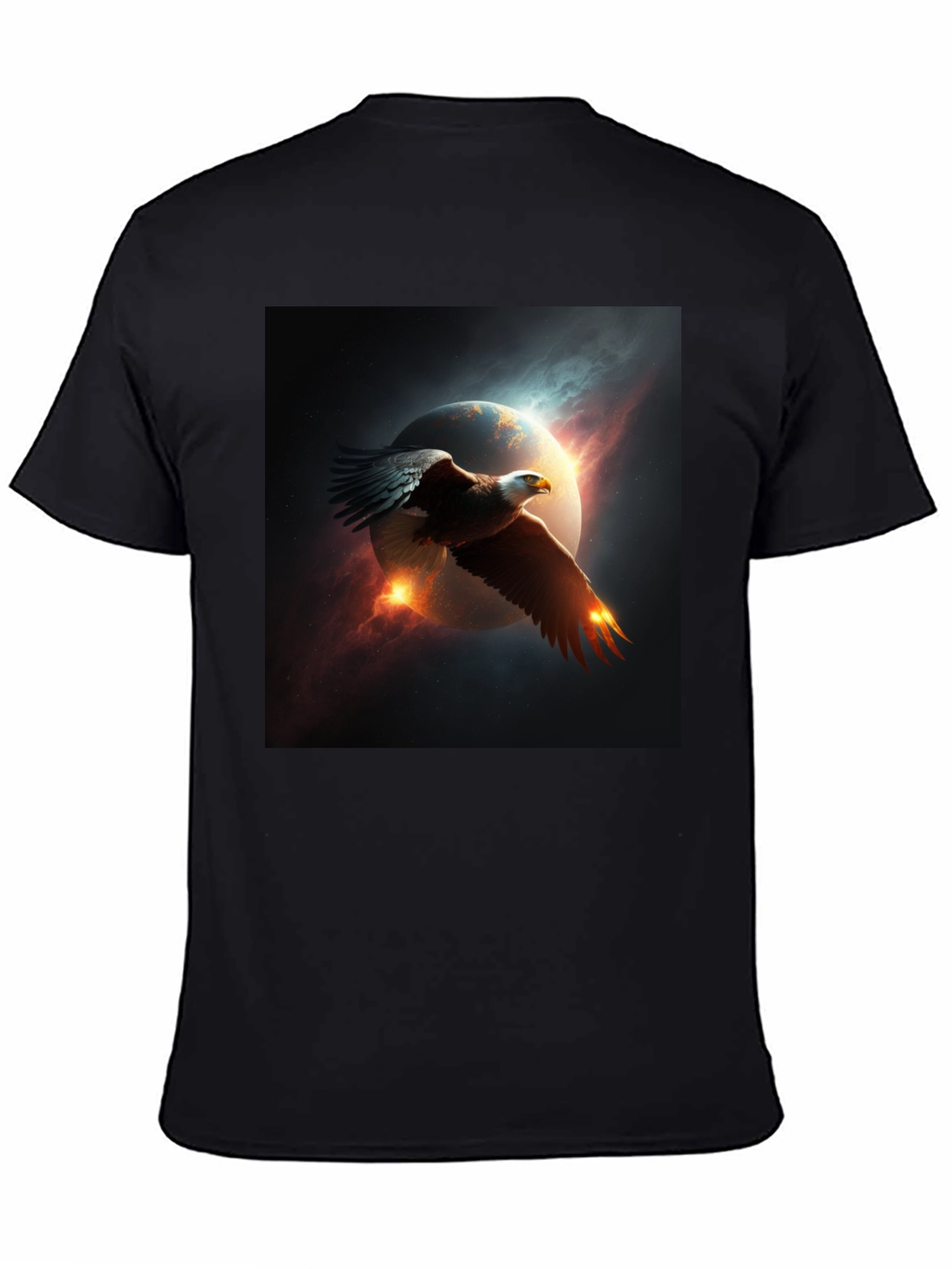 Eagle Space Graphic Black T-Shirt