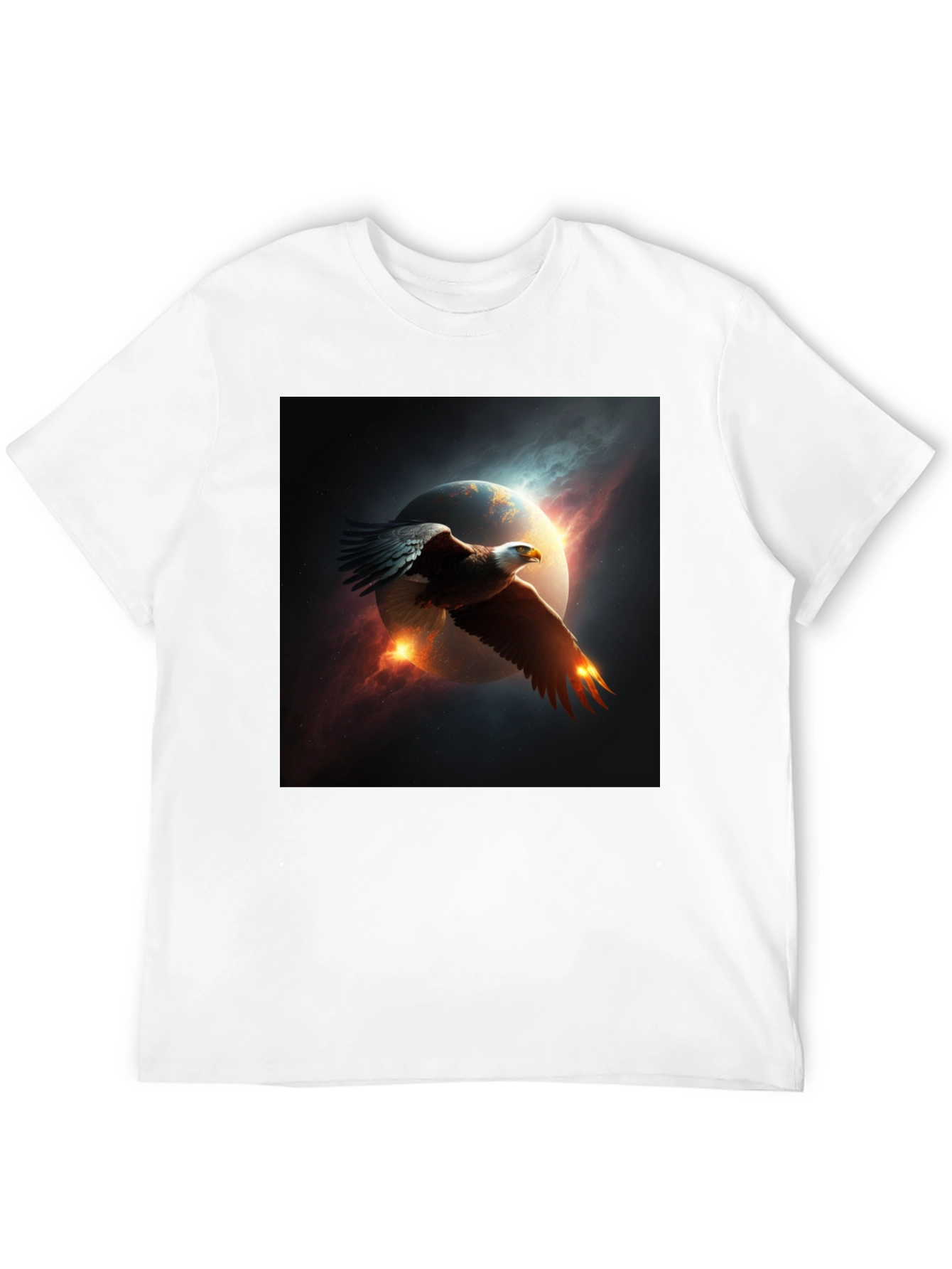 Eagle Space Graphic Black T-Shirt