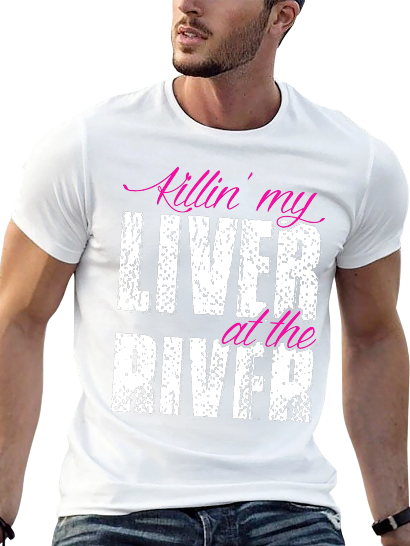 Killin My Liver at the River Black T-Shirt