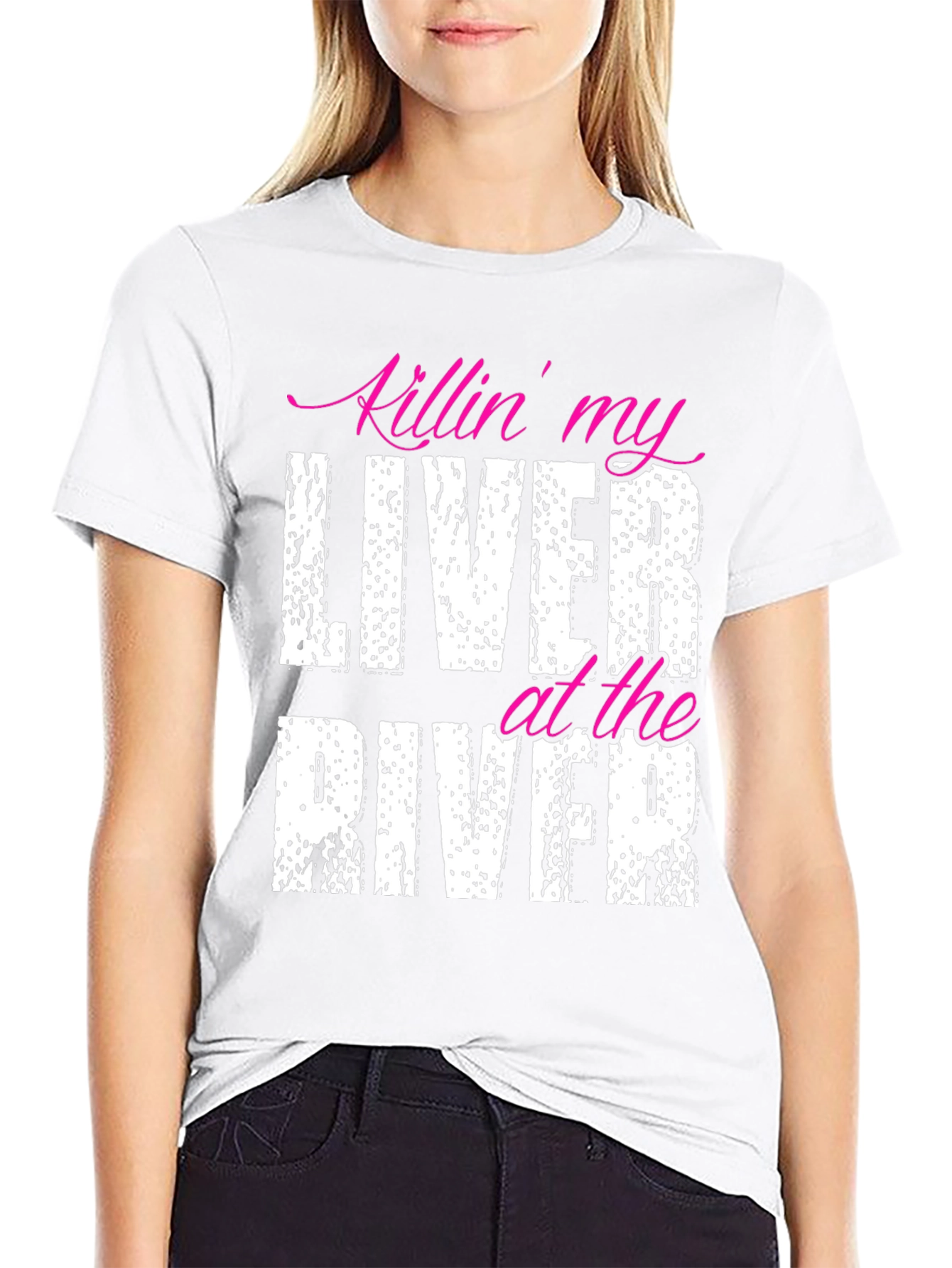 Killin My Liver at the River Black T-Shirt