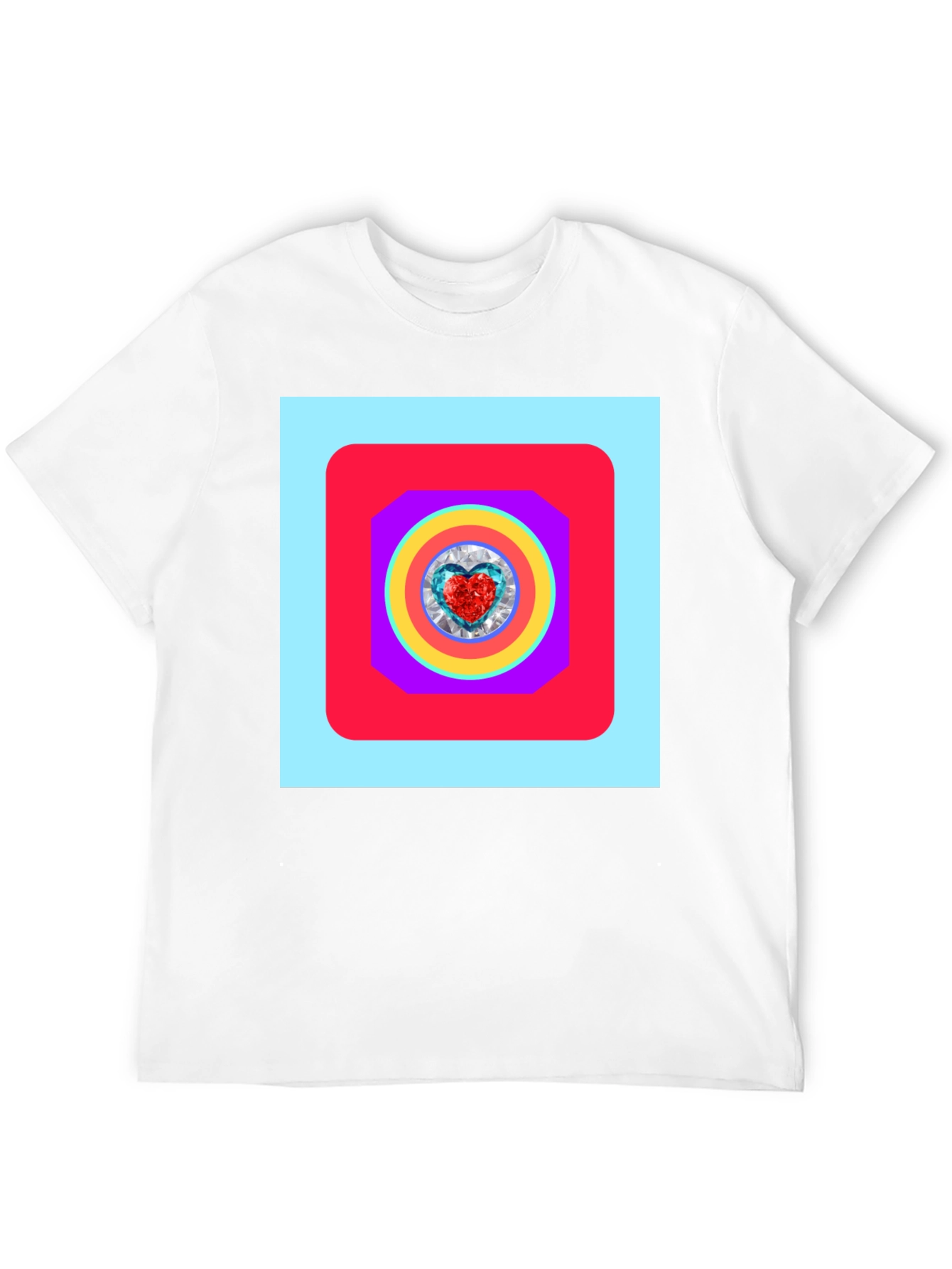 Geometric Heart Graphic Tee - Stylish Menswear