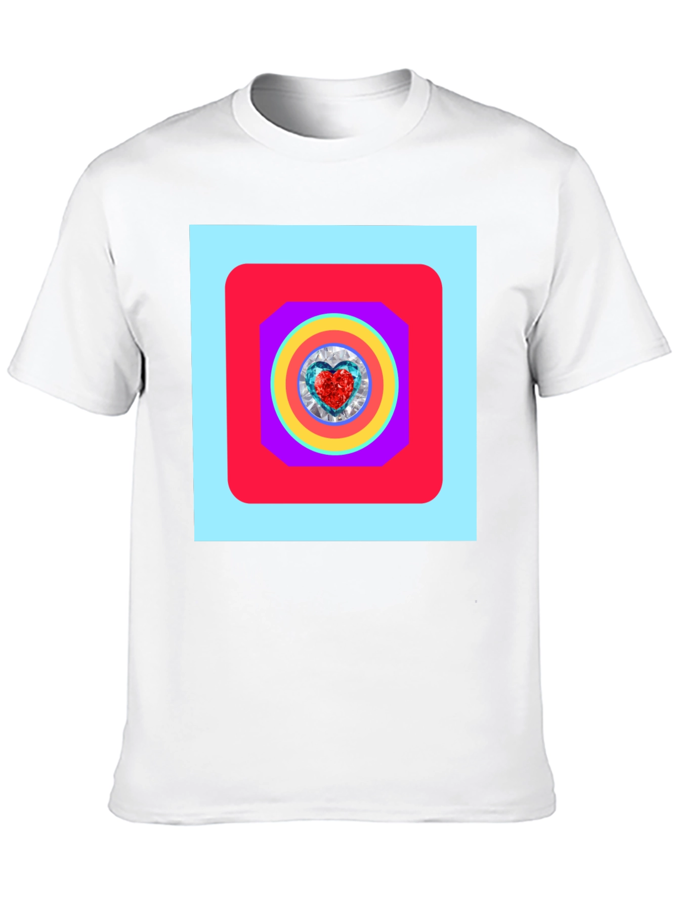 Geometric Heart Graphic Tee - Stylish Menswear