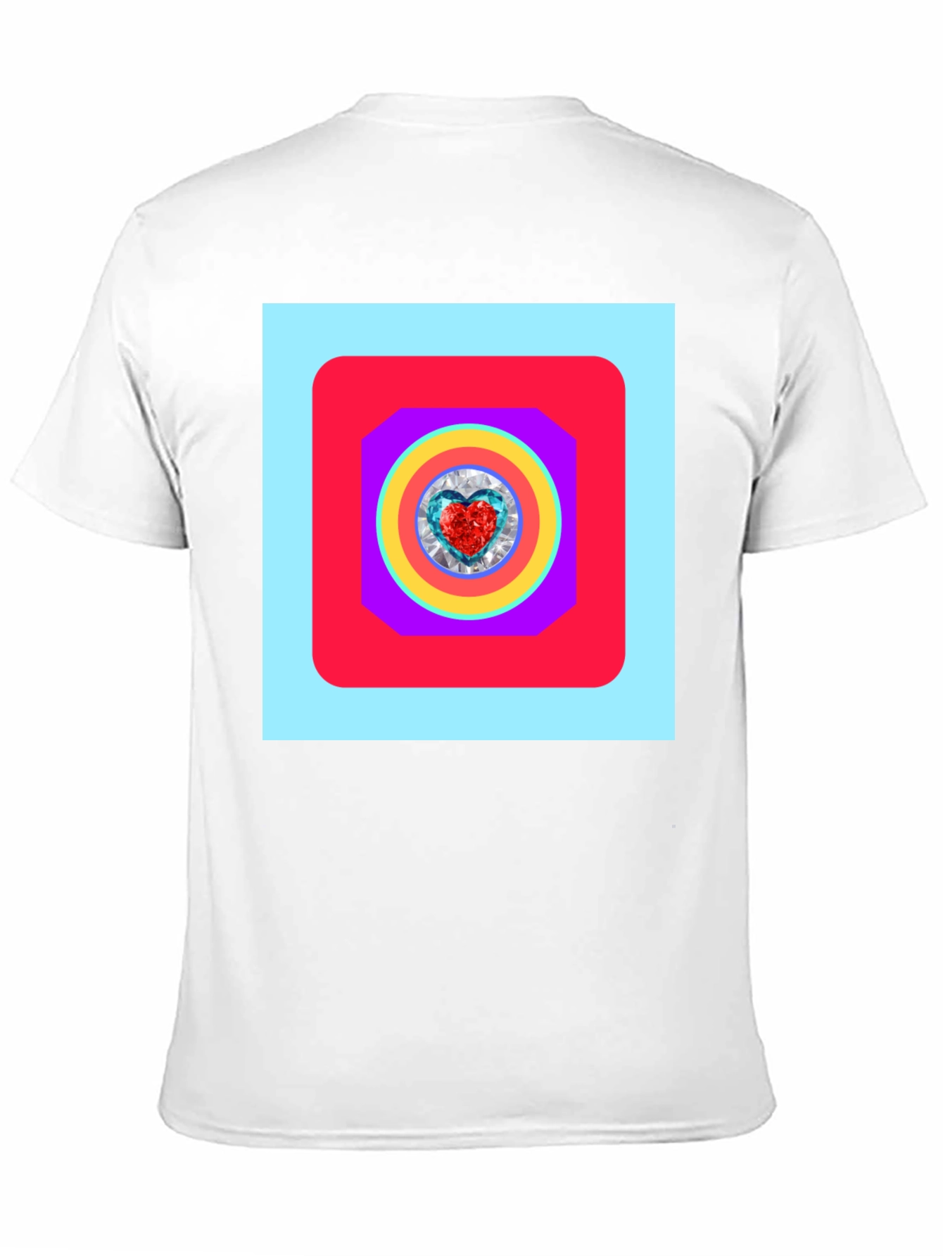 Geometric Heart Graphic Tee - Stylish Menswear