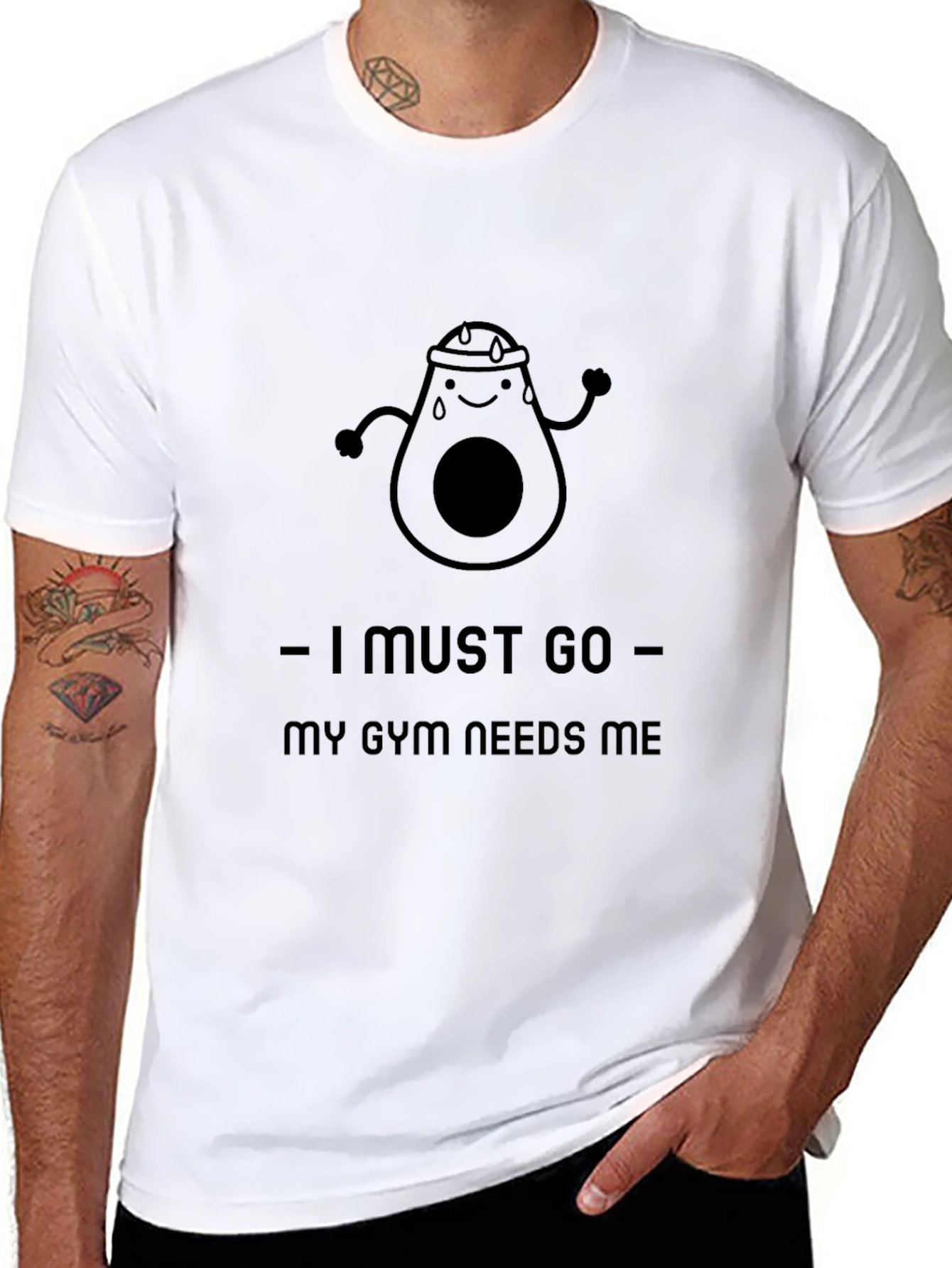 Funny Gym Avocado T-Shirt - I Must Go!