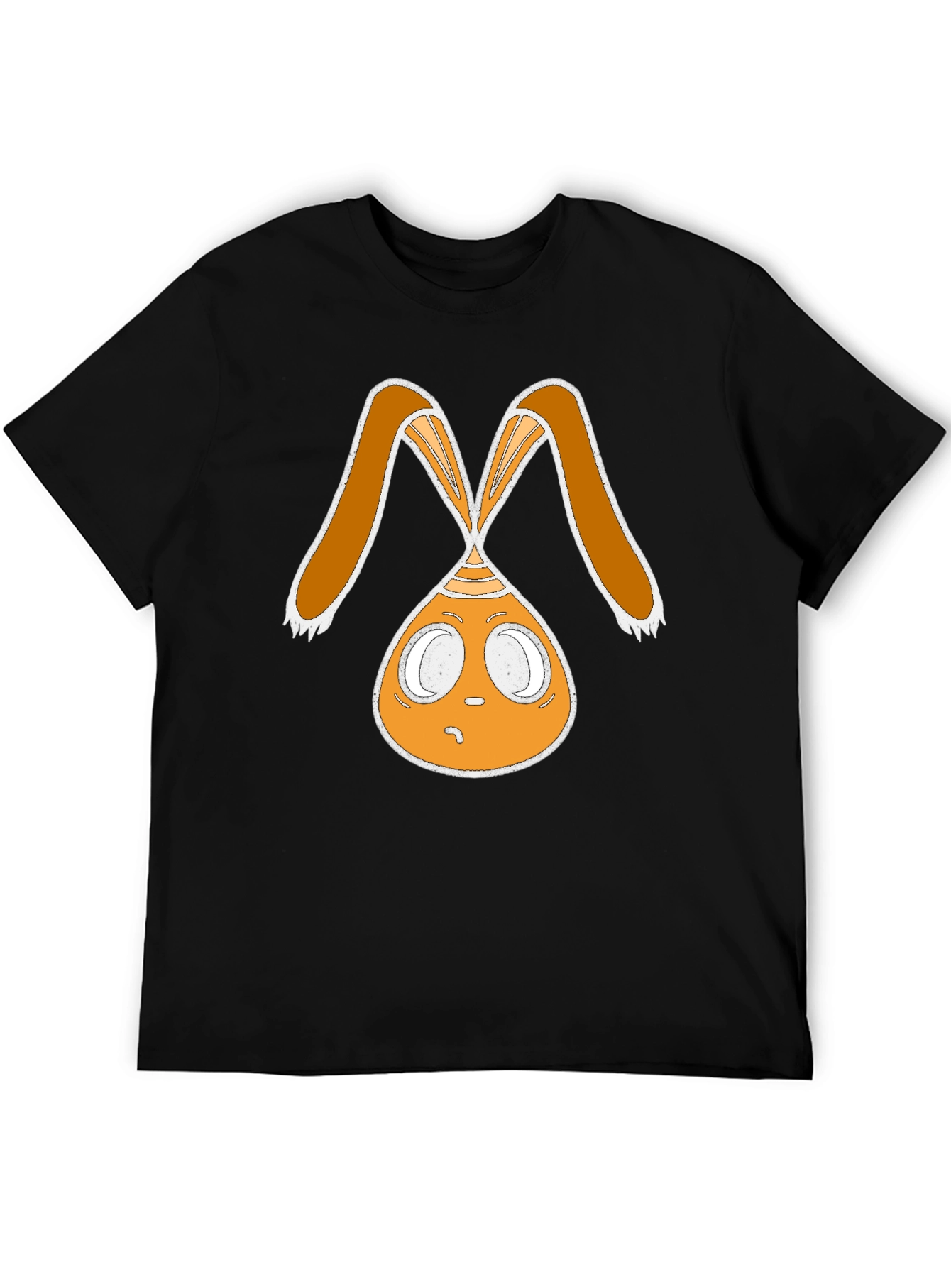 Funky Bunny Graphic Tee - Black Cotton Casual Shirt