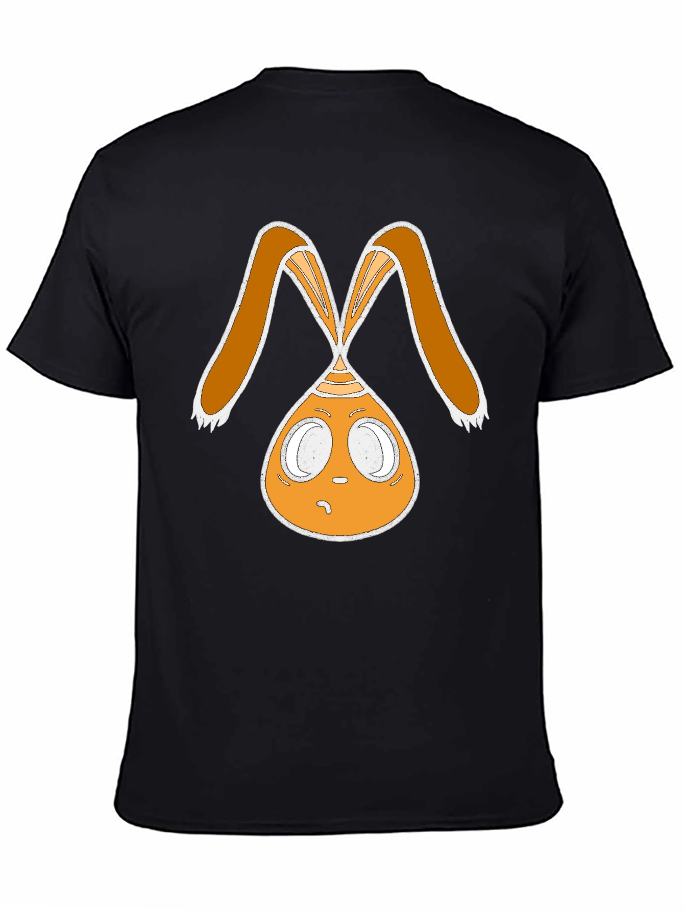 Funky Bunny Graphic Tee - Black Cotton Casual Shirt