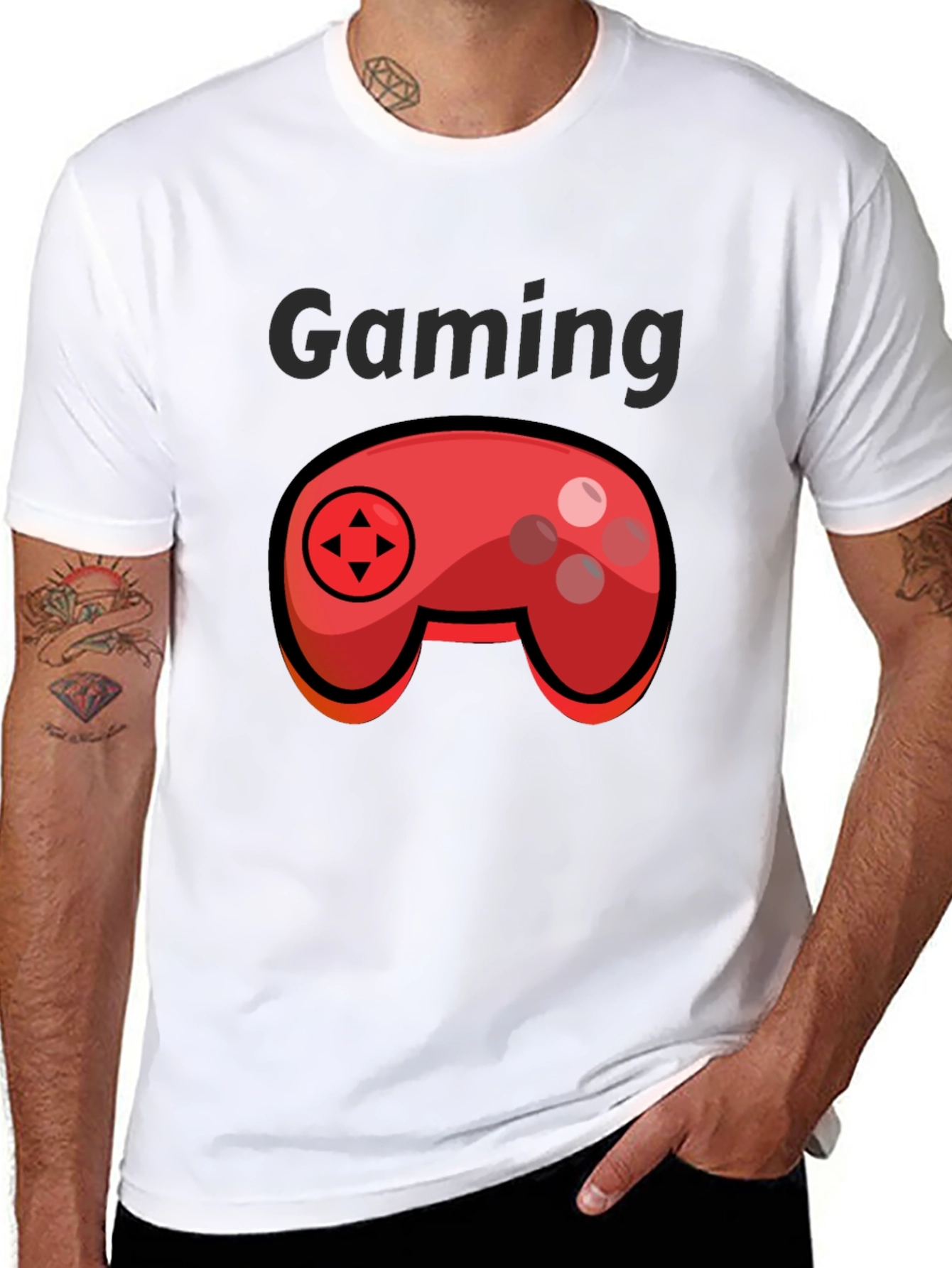 Gaming T-Shirt - Cartoon Controller Graphic