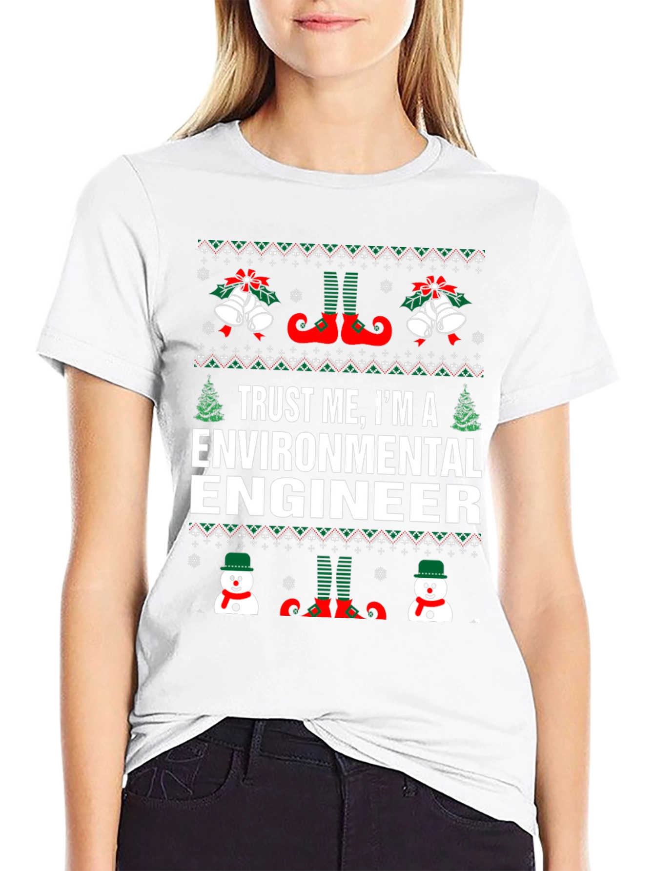 Funny Christmas Environmental Engineer T-Shirt