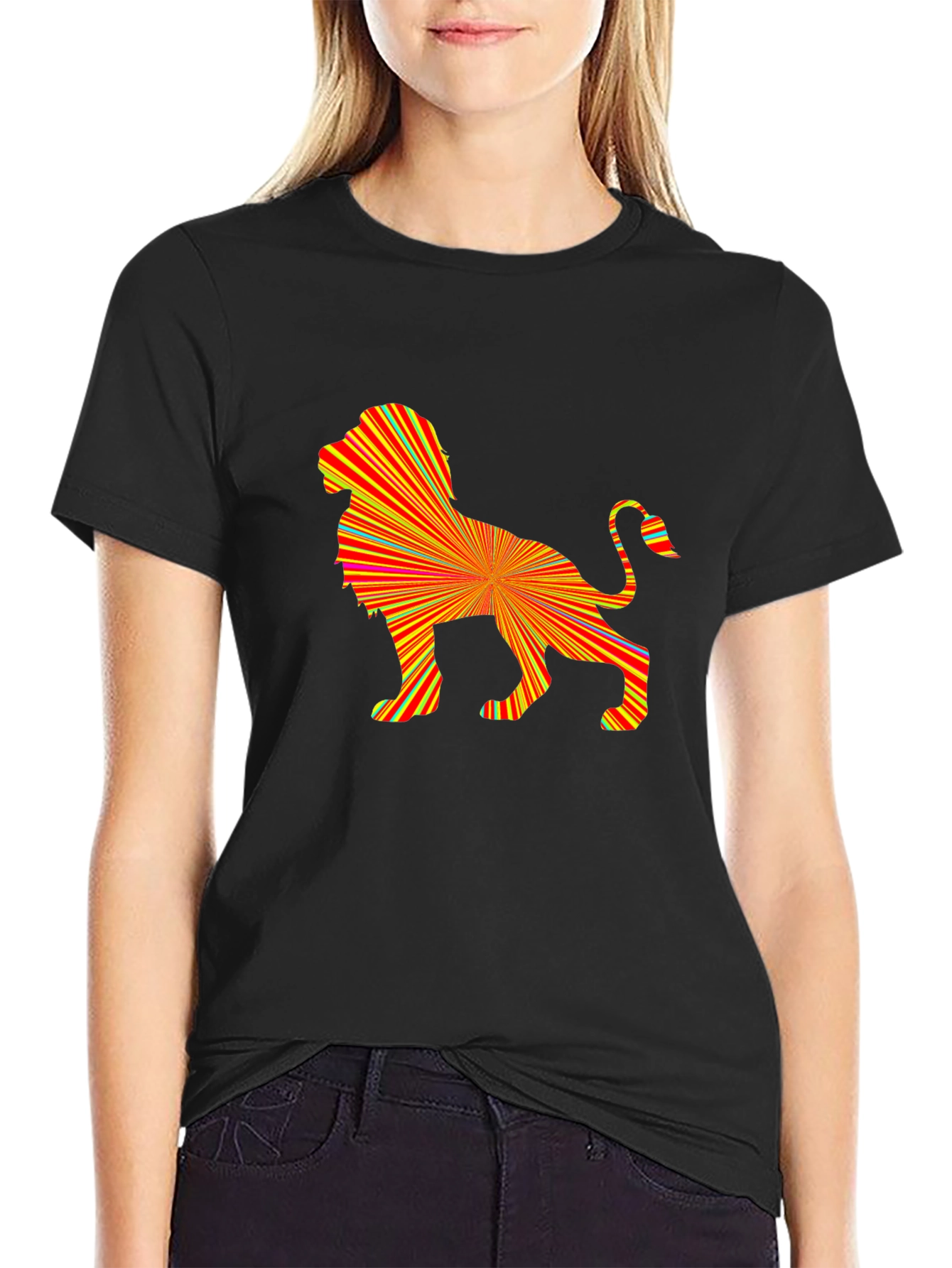 Abstract Lion Graphic Tee - Bold & Stylish