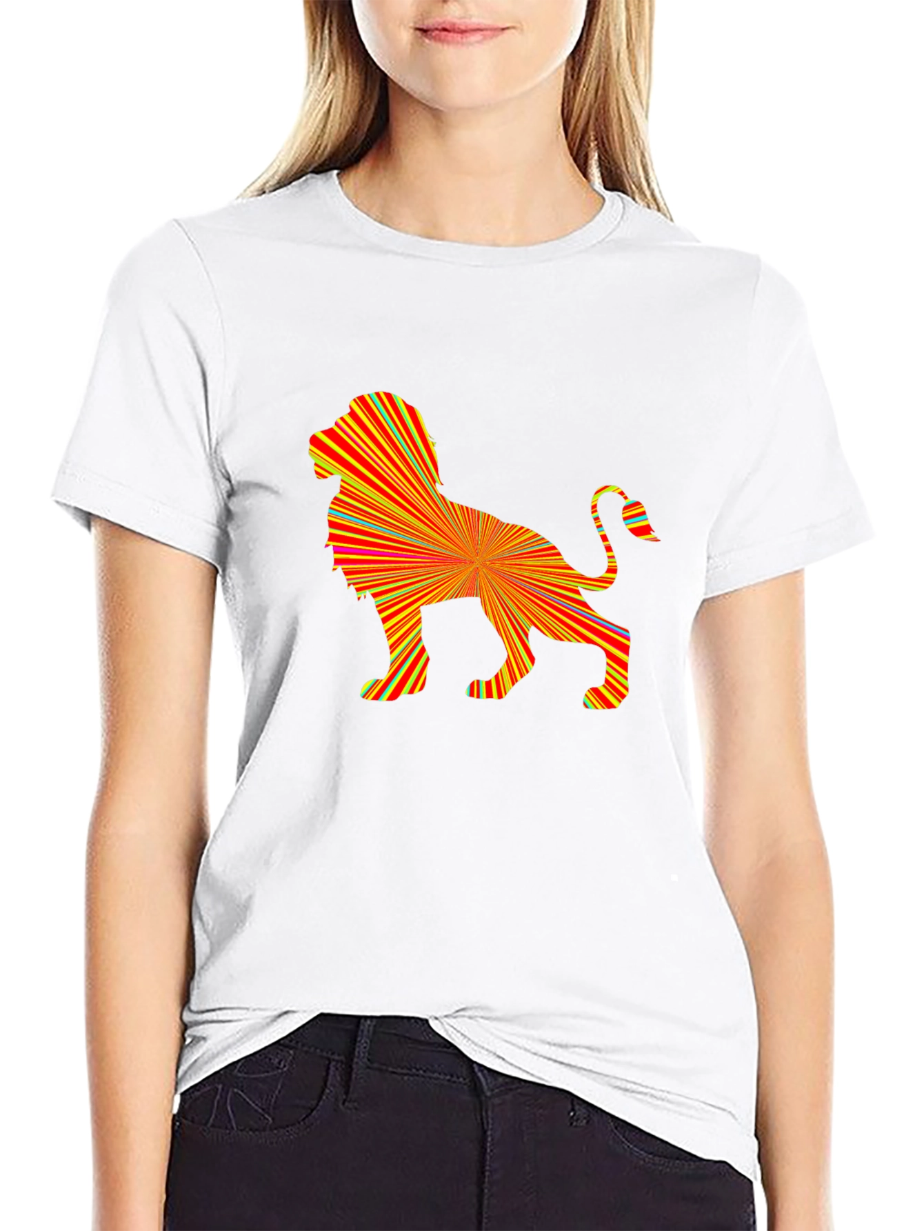 Abstract Lion Graphic Tee - Bold & Stylish