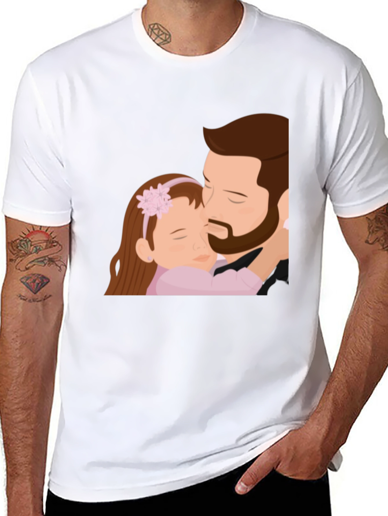 Father & Daughter Graphic Tee - Black
