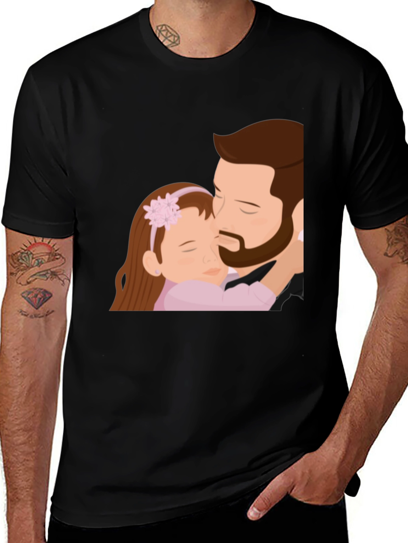 Father & Daughter Graphic Tee - Black