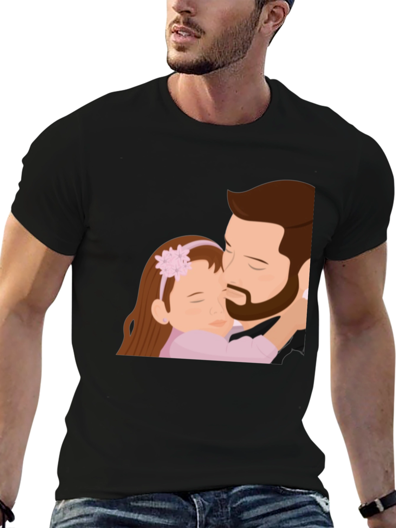 Father & Daughter Graphic Tee - Black