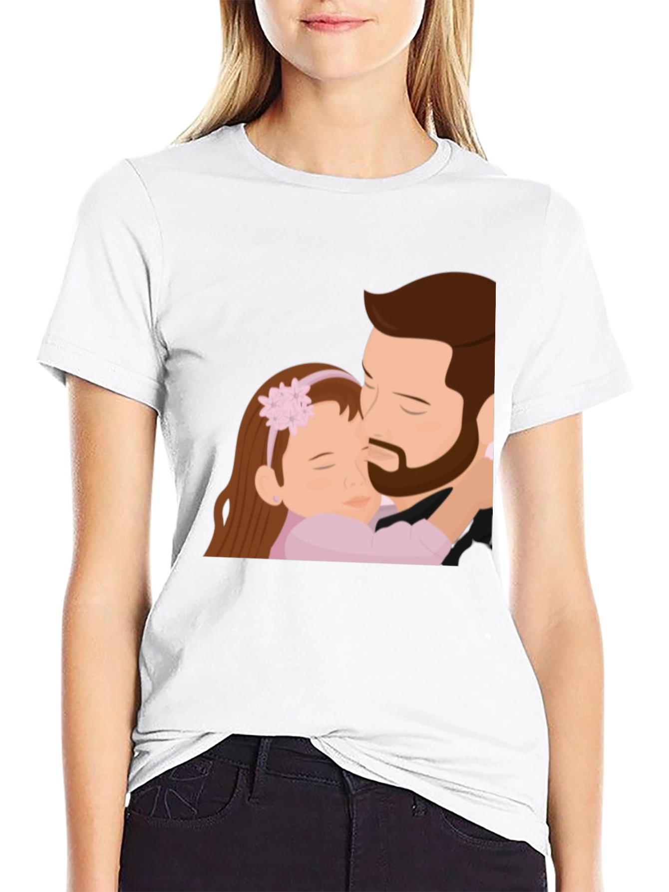 Father & Daughter Graphic Tee - Black