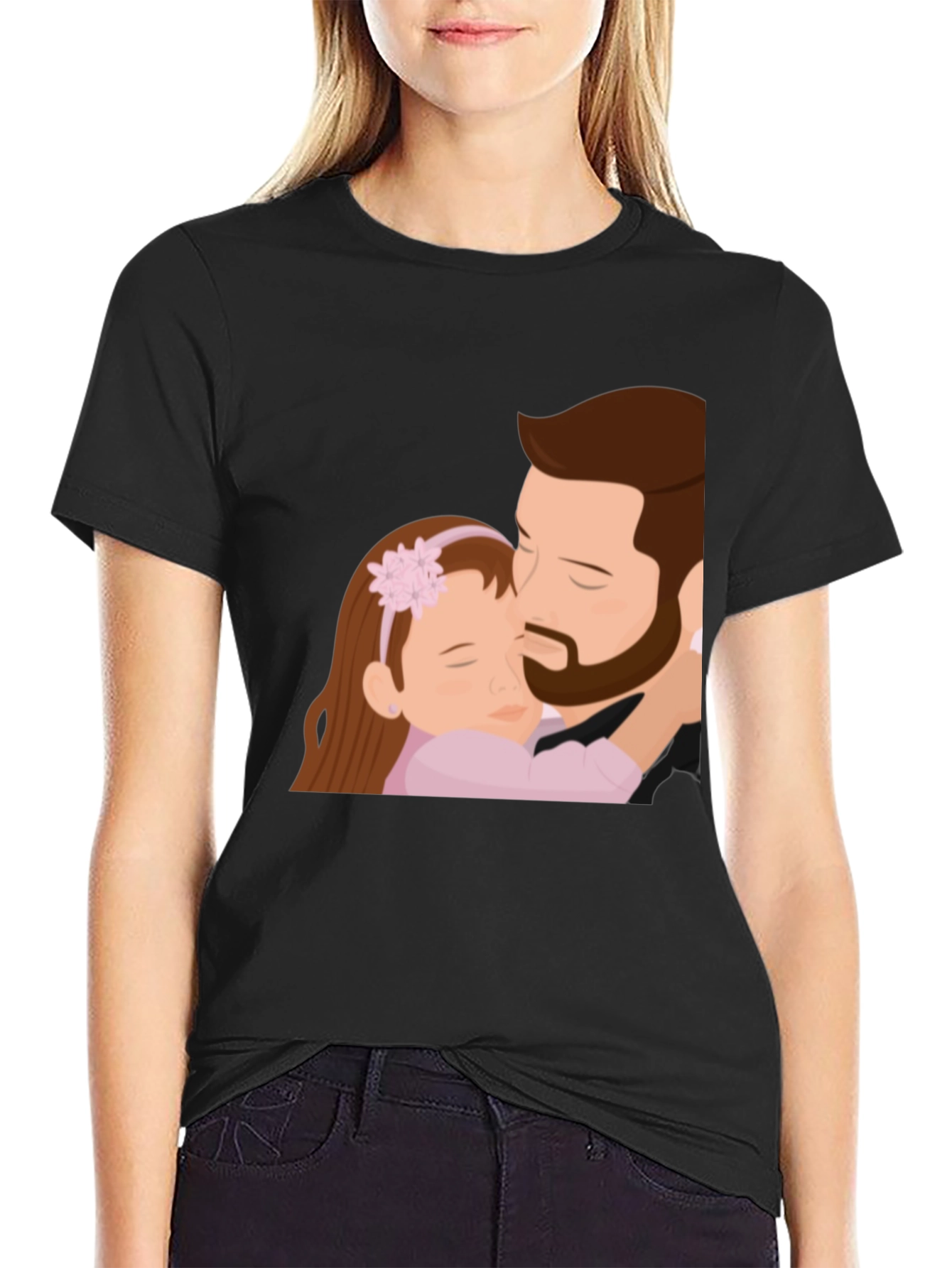 Father & Daughter Graphic Tee - Black