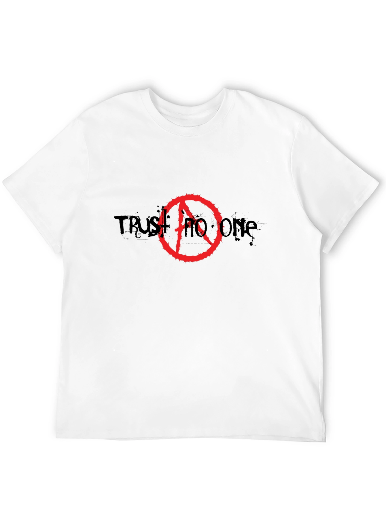 Trust No One Anarchy Symbol Black T-Shirt
