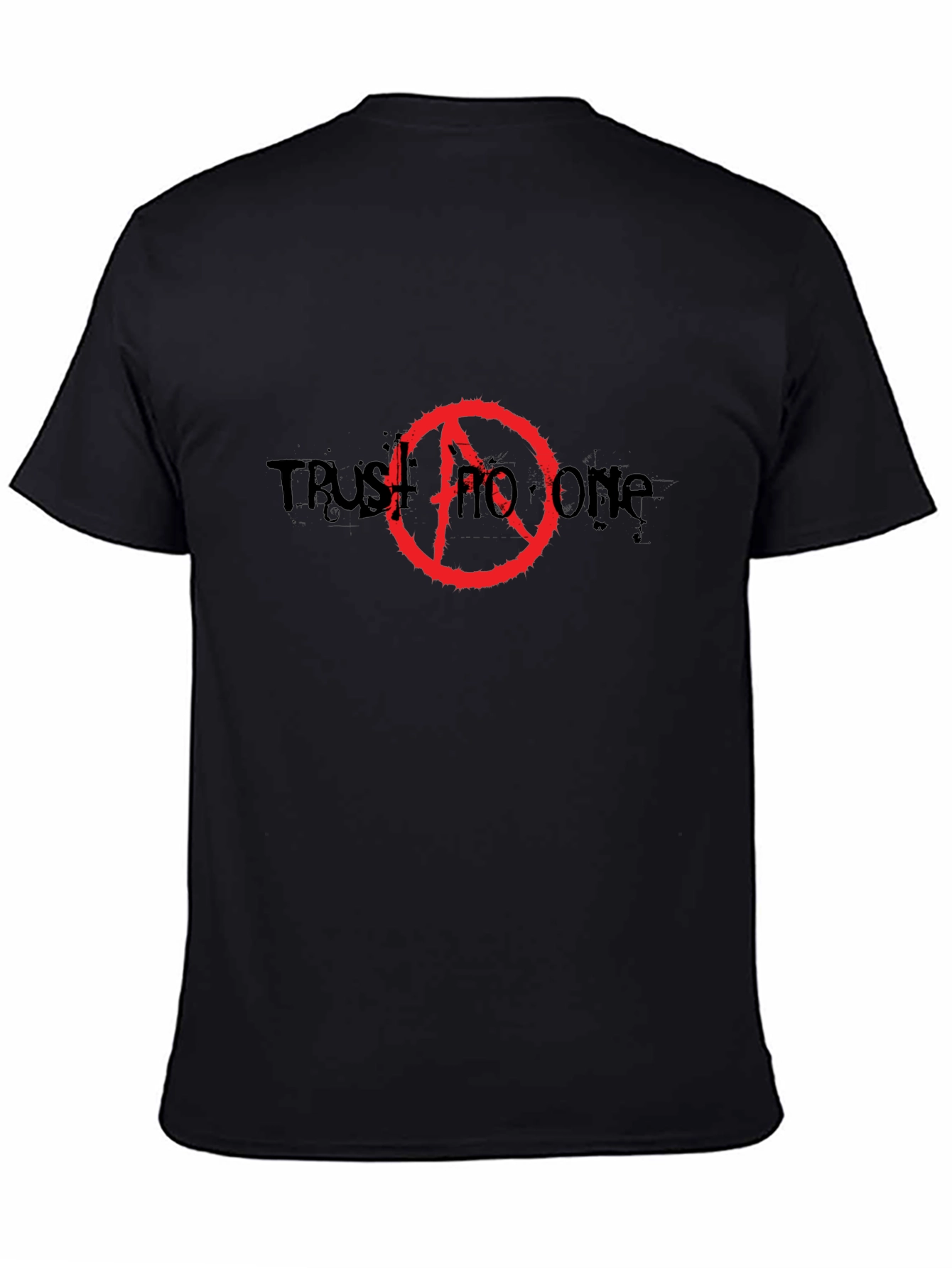 Trust No One Anarchy Symbol Black T-Shirt