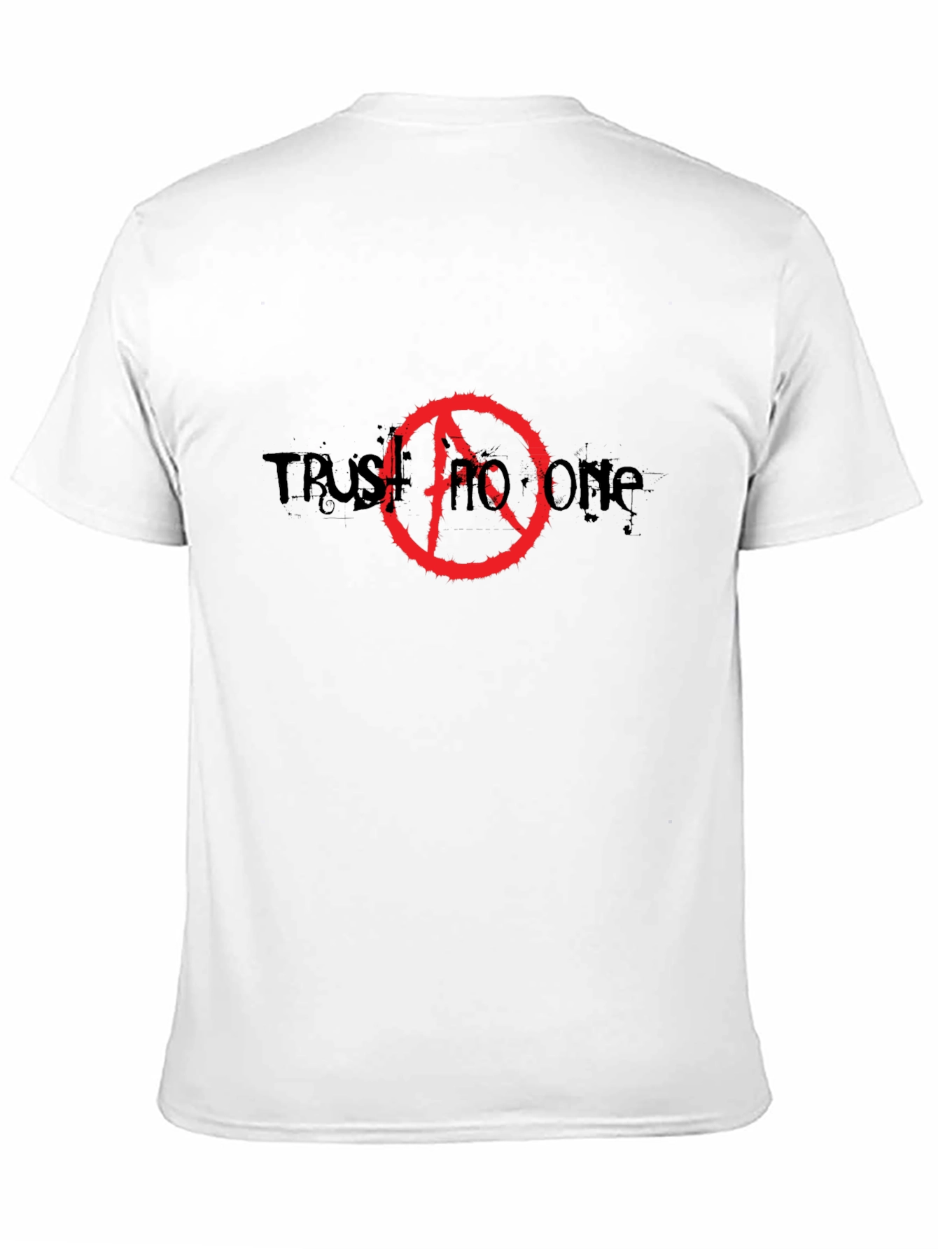 Trust No One Anarchy Symbol Black T-Shirt