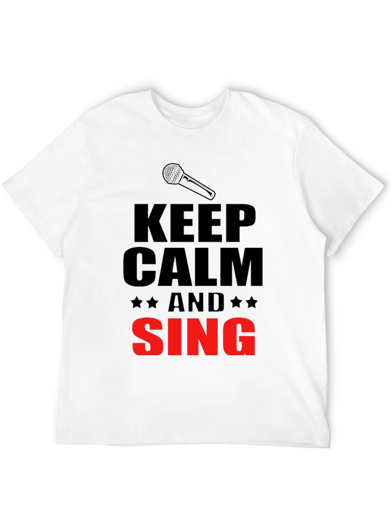 Keep Calm and Sing Graphic Black T-Shirt