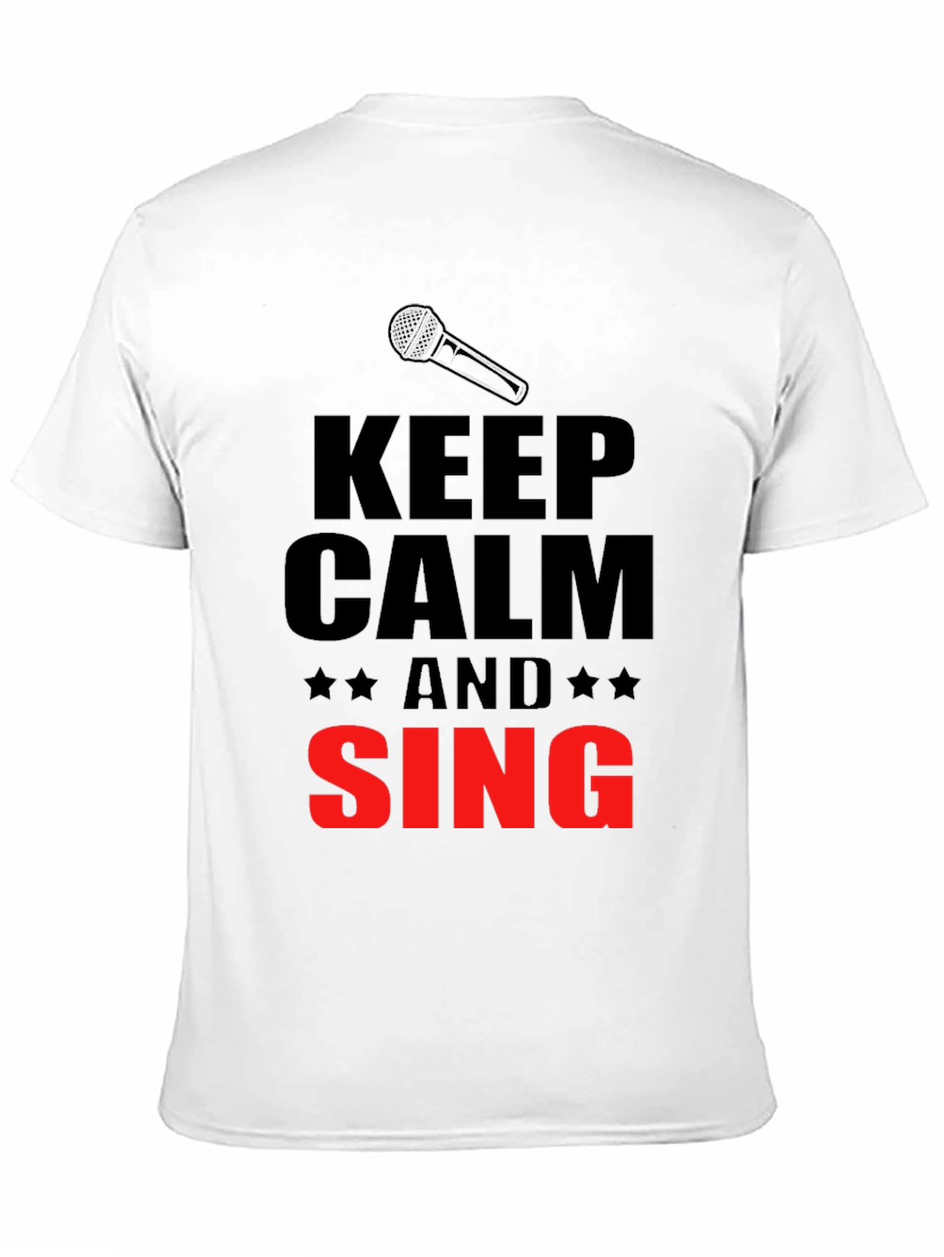 Keep Calm and Sing Graphic Black T-Shirt