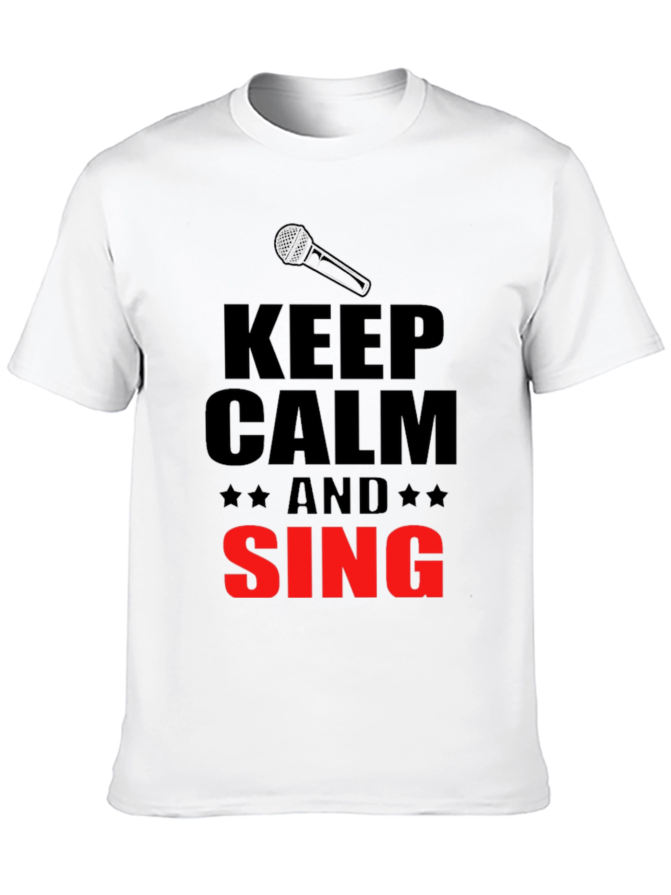 Keep Calm and Sing Graphic Black T-Shirt