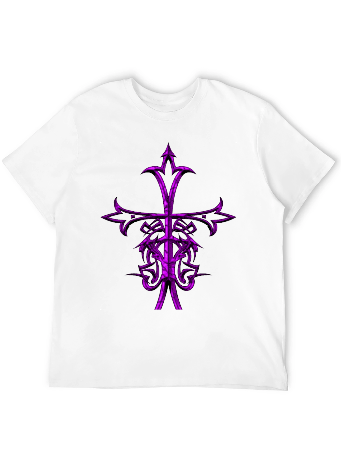 Gothic Purple Cross Graphic Tee